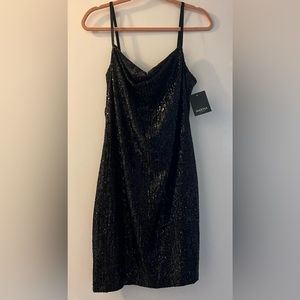 Marina. Little Black Sequined Dress. size 8. Brand New